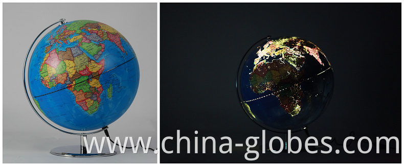 illuminated 10 inch city lights globe 